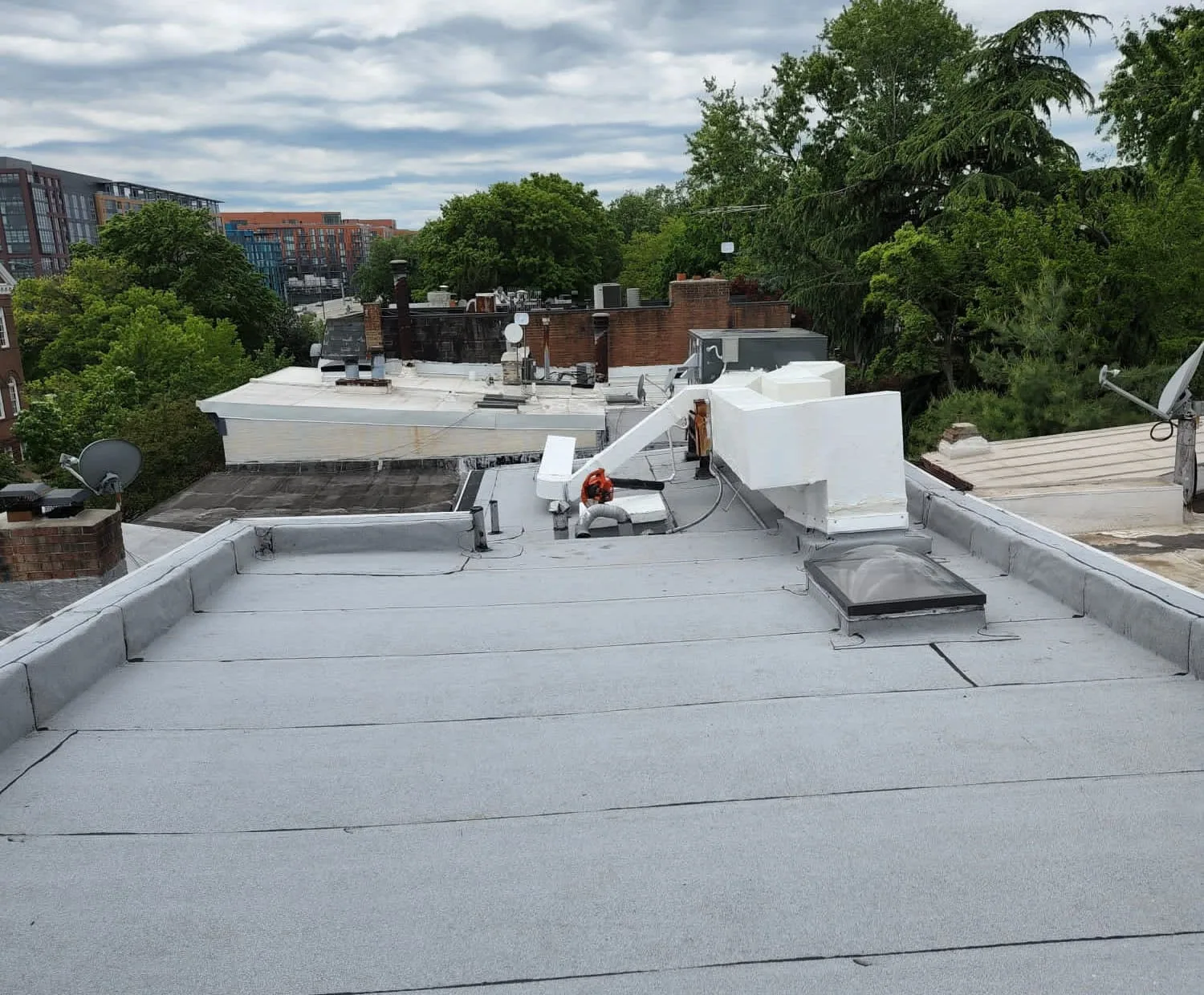 Roof condition review on a Glendale commercial roof