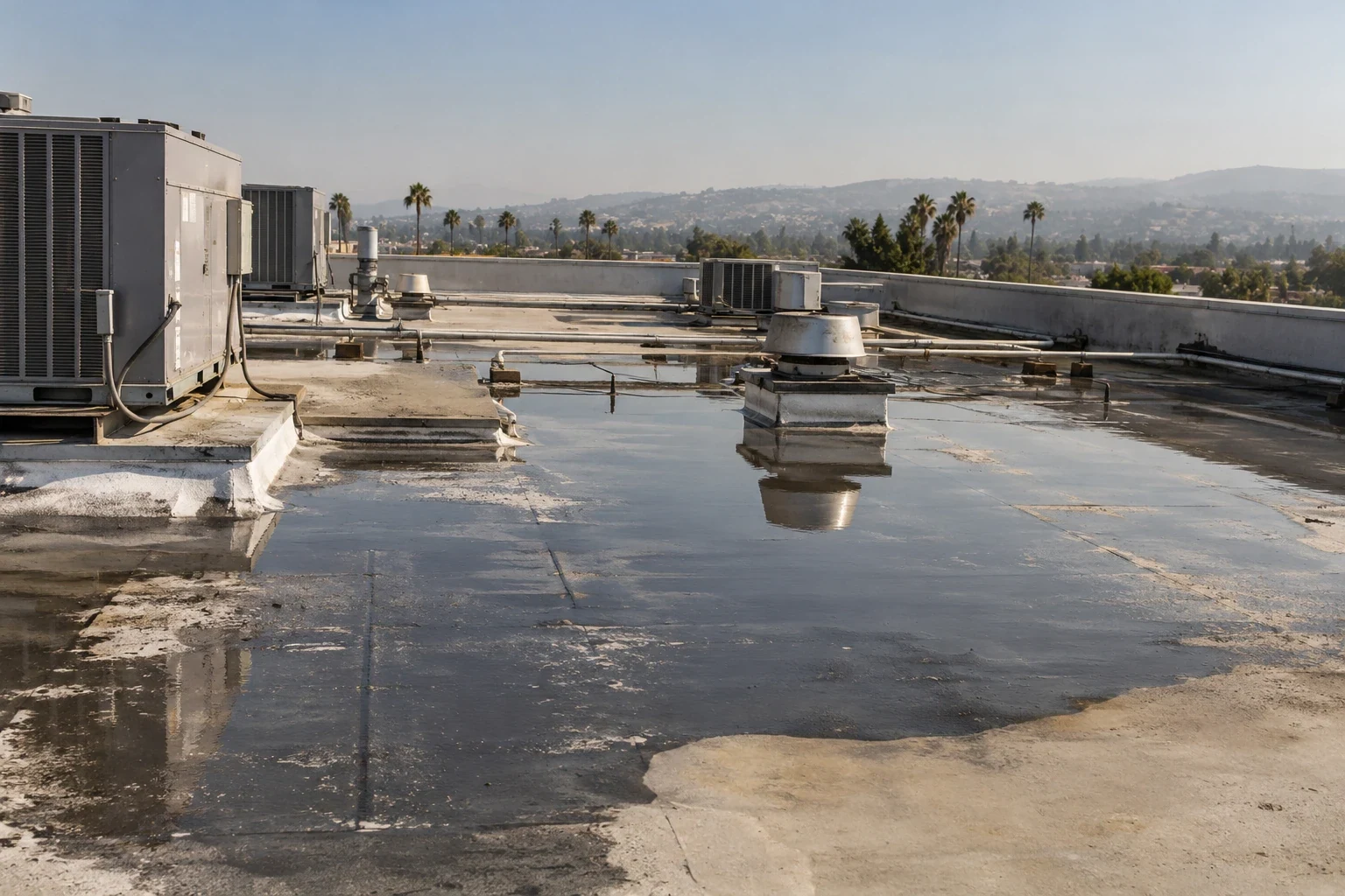 Ponding Water Roof Repair in Glendale